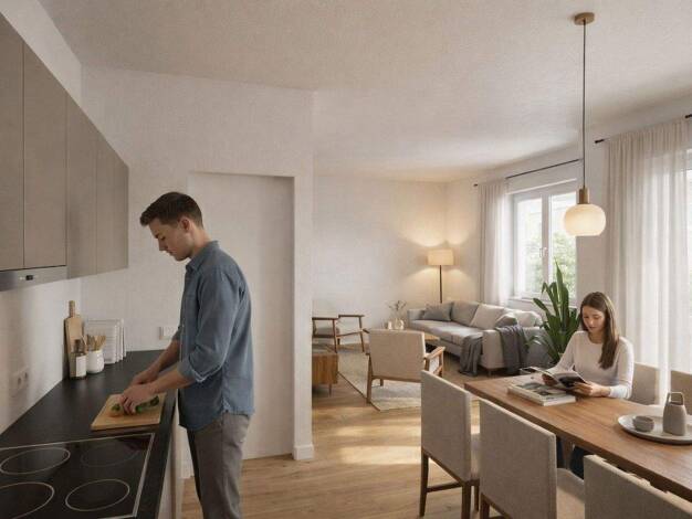 Wohnung zur Miete - Erstbezug 1.100 € 2 Zimmer 60 m² 1. Geschoss frei ab 01.10.2026 Oderstraße 17 Bernau Bernau bei Berlin 16321