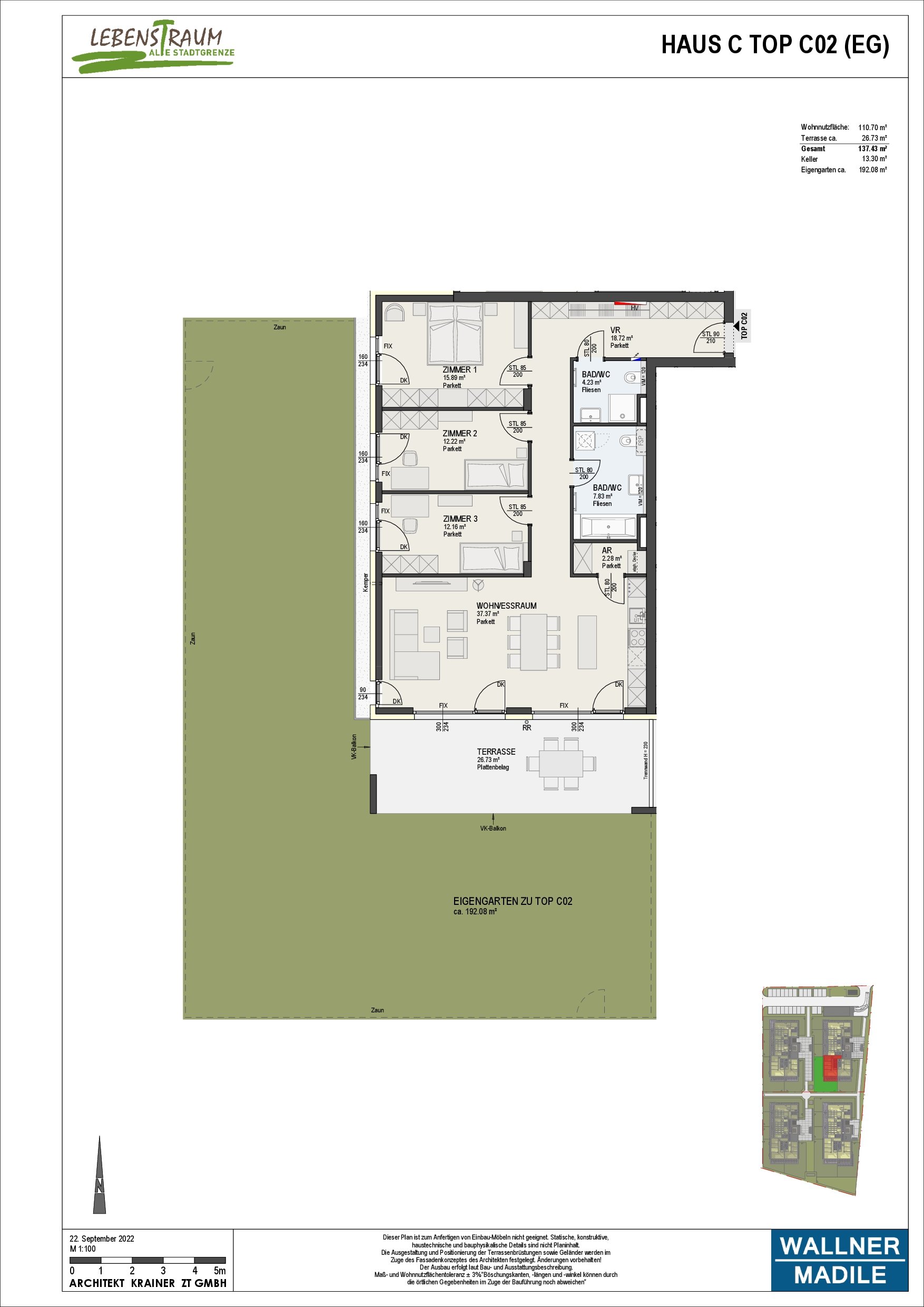 Wohnung zum Kauf provisionsfrei 467.000 € 4 Zimmer 110,7 m²<br/>Wohnfläche EG<br/>Geschoss ab sofort<br/>Verfügbarkeit Julius-Raab straße St. Peter Klagenfurt(Stadt) 9020