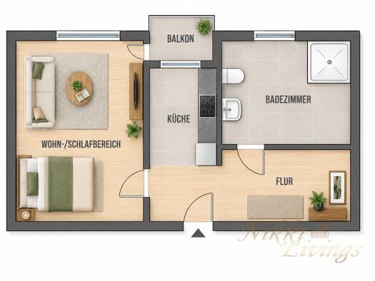 Wohnung zum Kauf 214.000 € 1 Zimmer 26 m² 6. Geschoss Bogenhausen München 81677
