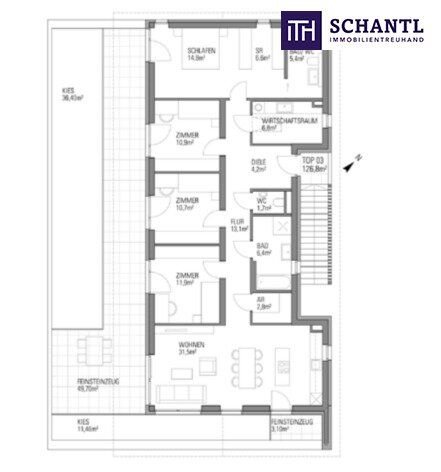 Wohnung zum Kauf 549.000 € 5 Zimmer 127 m²<br/>Wohnfläche 1.<br/>Geschoss Bergstraße Kumberg 8062