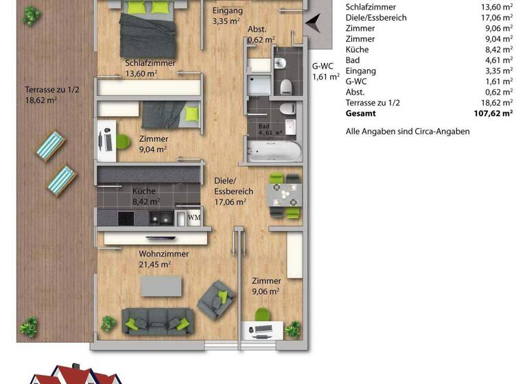 Wohnung zum Kauf 527.000 € 3,5 Zimmer 107,6 m² EG Fürstenfeldbruck 82256