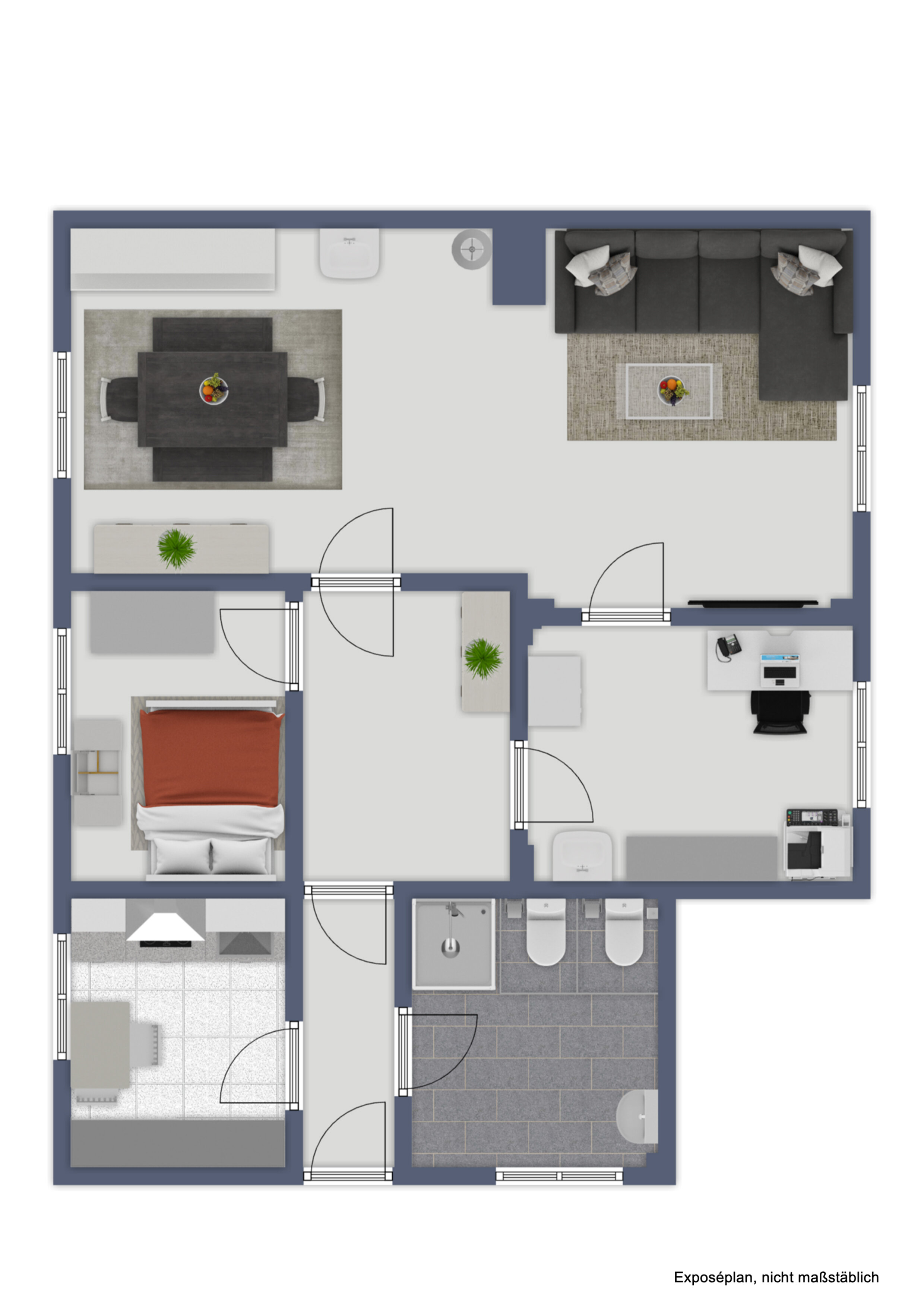 Bürofläche zur Miete provisionsfrei 950 € 5 Zimmer 112 m²<br/>Bürofläche Lennep - Nord Remscheid 42897