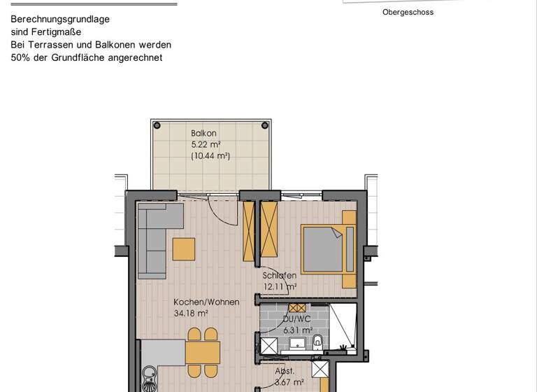 Wohnung zum Kauf - Erstbezug 299.000 € 2 Zimmer 65,3 m² EG Attenhausen Sontheim-Attenhausen 87776