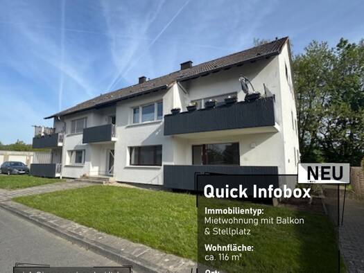 Wohnung zur Miete 1.000 € 3,5 Zimmer 116 m² EG frei ab sofort Kreuzstraße 109 Beckinghausen Lünen 44532