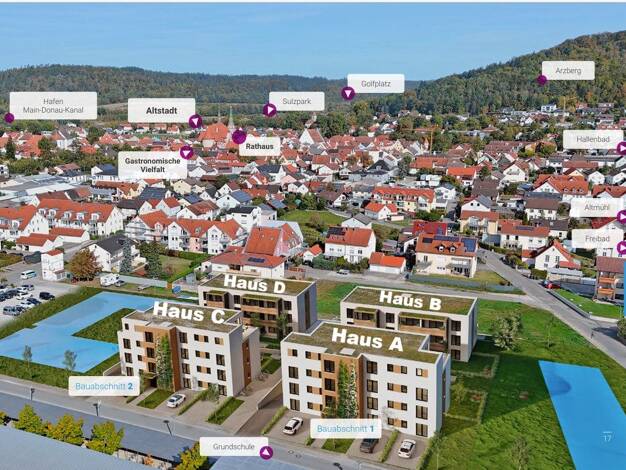 Terrassenwohnung zum Kauf - Neubau provisionsfrei 474.900 € 3 Zimmer 84,7 m² Willibald-Schmidt-Straße 13 Beilngries Beilngries 92339