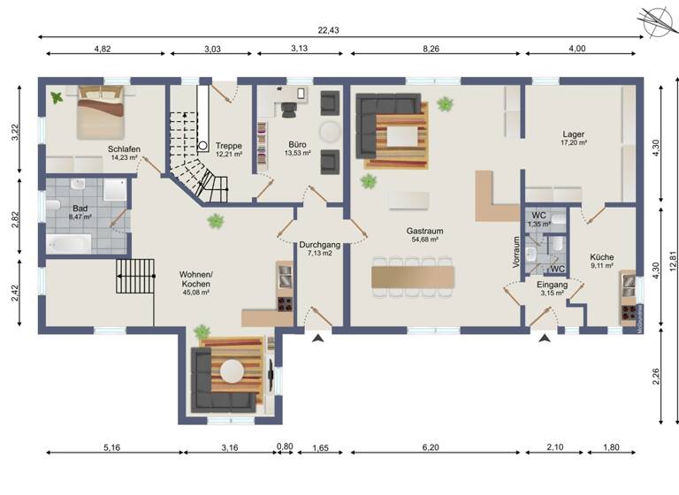 Hotel zum Kauf provisionsfrei 1.179.900 € 13 Zimmer 26 Betten 3.706 m² Grundstück Klein Kussewitz Bentwisch / Volkenshagen 18182