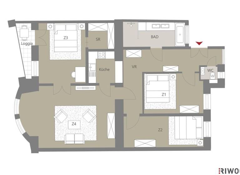 Studio zum Kauf 599.000 € 4 Zimmer 92,4 m² 1. Geschoss Wien 1140