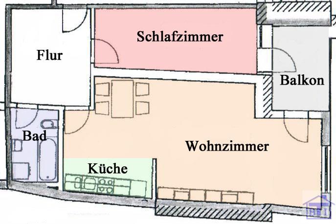 Wohnung zur Miete 268 € 2 Zimmer 51,5 m²<br/>Wohnfläche 1.<br/>Geschoss ab sofort<br/>Verfügbarkeit Zittau Zittau 02763