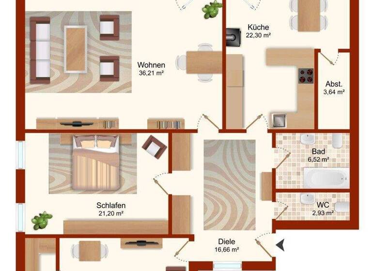 Wohnung zum Kauf 255.000 € 3 Zimmer 133,6 m² 2. Geschoss Marienplatz 1 Pfarrkirchen 84347