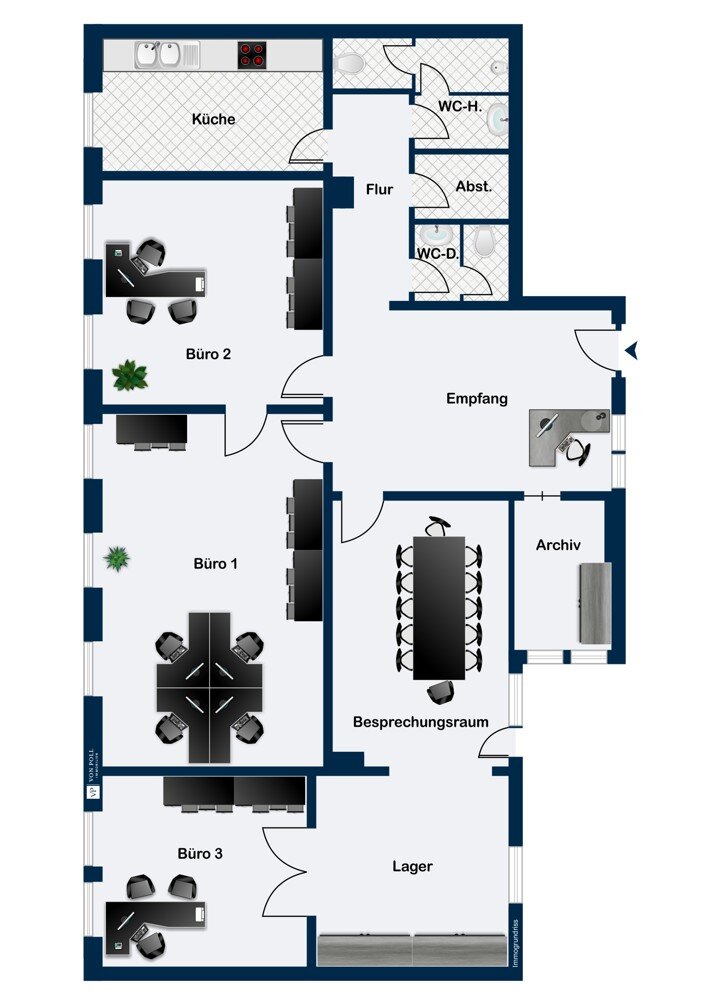 Bürofläche zur Miete provisionsfrei 6,93 € 4 Zimmer 137 m²<br/>Bürofläche Ansbach Ansbach 91522