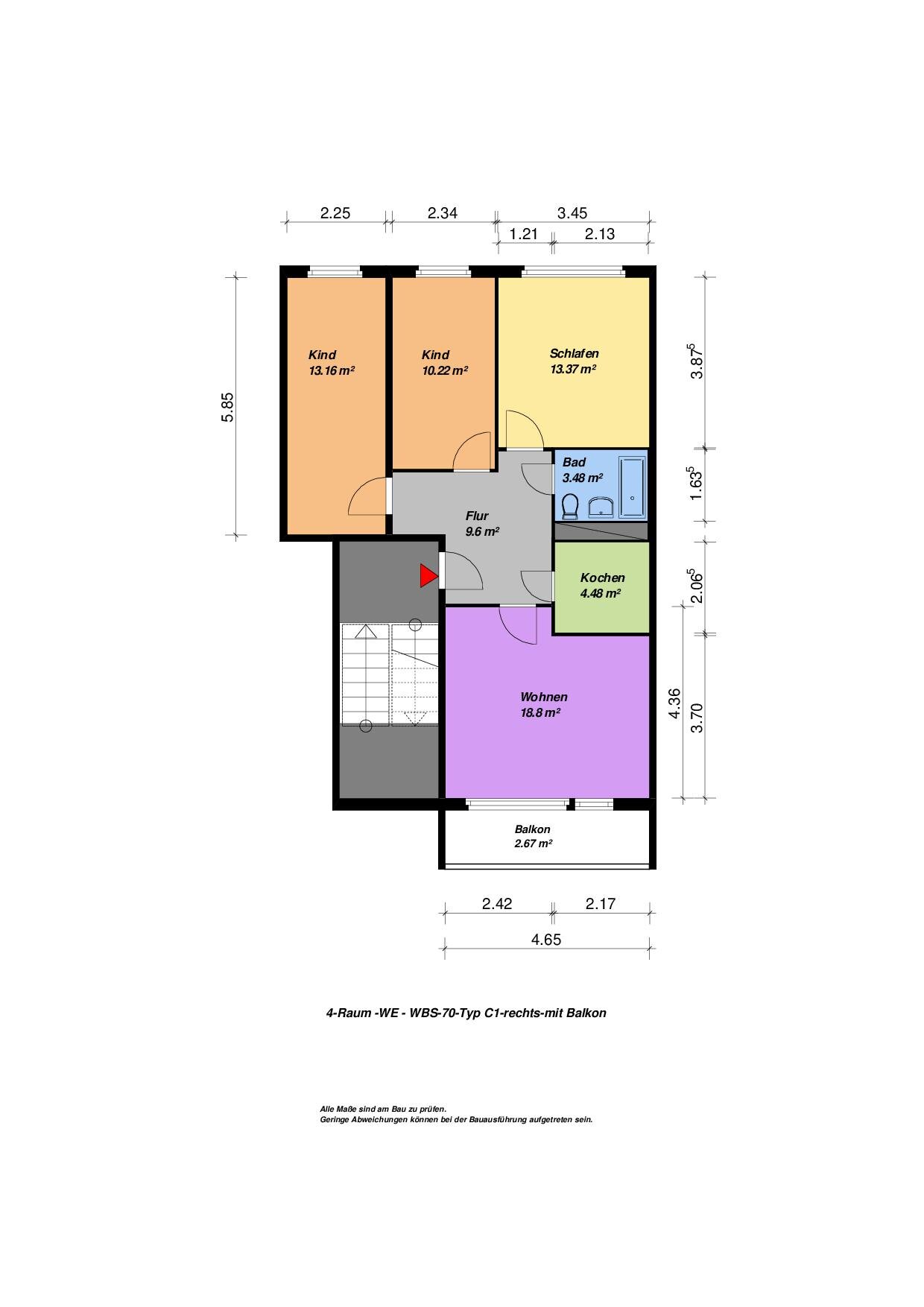 Wohnung zur Miete 374 € 4 Zimmer 76,1 m²<br/>Wohnfläche 4.<br/>Geschoss 01.03.2025<br/>Verfügbarkeit Erich-Zastrow-Str. 23 Datzeviertel Neubrandenburg 17034