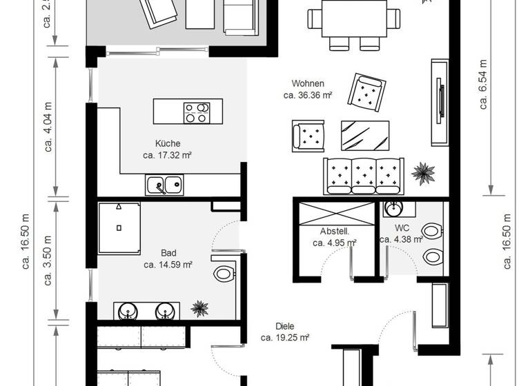 Wohnung zum Kauf - Neubau 555.000 € 3 Zimmer 139,5 m²<br/>Wohnfläche EG<br/>Geschoss Gartlage Osnabrück 49074