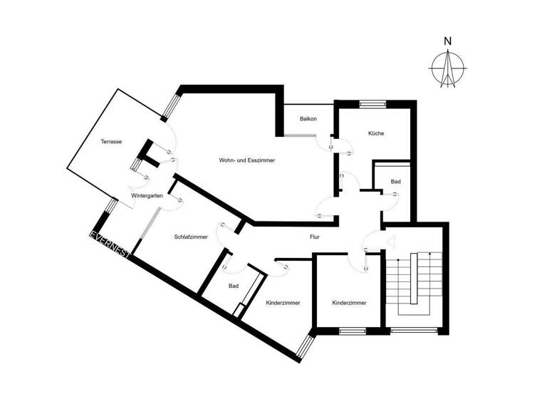 Wohnung zum Kauf 625.000 € 4 Zimmer 107 m² Kaiserswerth Düsseldorf 40489