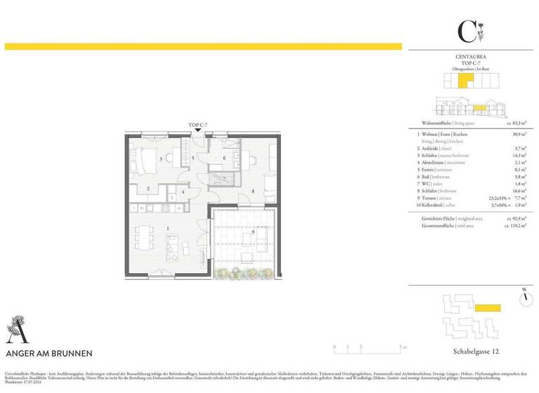 Wohnung zum Kauf - Erstbezug 354.000 € 3 Zimmer 1. Geschoss Hollabrunn 2020