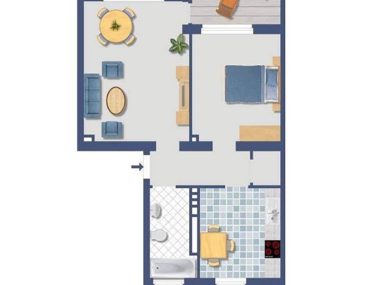 Wohnung zum Kauf provisionsfrei 249.900 € 2 Zimmer 60,6 m² 2. Geschoss Haeselerstraße 33 Mörsenbroich Düsseldorf 40470