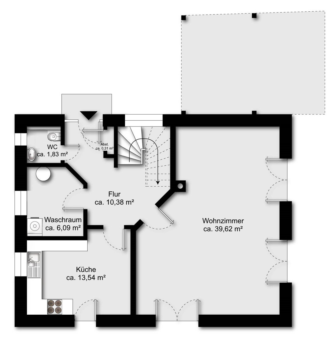 Einfamilienhaus zum Kauf 355.000 € 4 Zimmer 132 m²<br/>Wohnfläche 610 m²<br/>Grundstück Lüssum - Bockhorn Bremen / Bockhorn 28779