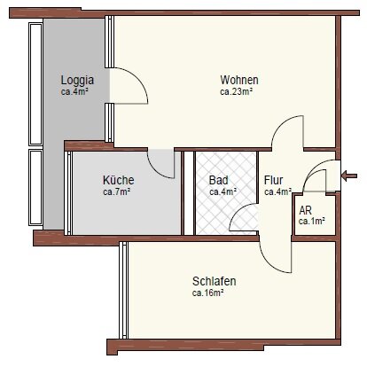 Wohnung zur Miete 591 € 2 Zimmer 59,5 m²<br/>Wohnfläche 12.<br/>Geschoss 01.02.2025<br/>Verfügbarkeit Imbuschstraße 8 Langwasser - Südost Nürnberg 90473