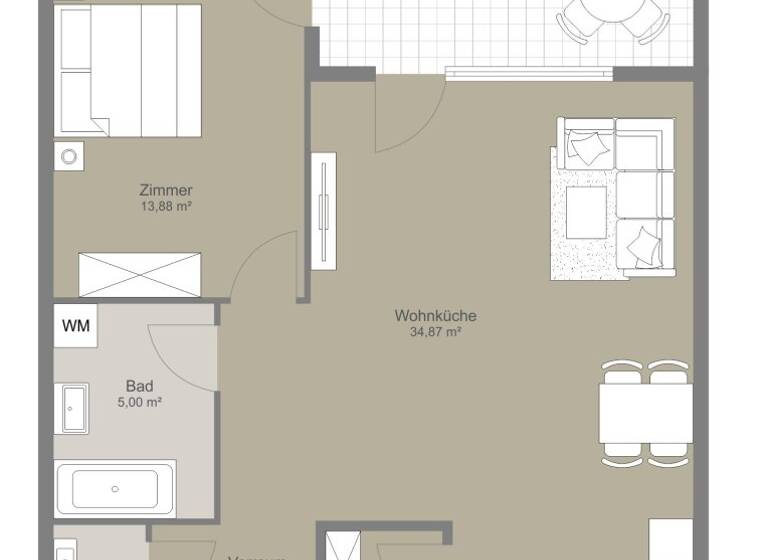 Terrassenwohnung zum Kauf - Erstbezug 275.000 € 2 Zimmer 62,5 m² 1. Geschoss frei ab sofort Bachgasse 1 Wolkersdorf im Weinviertel 2120