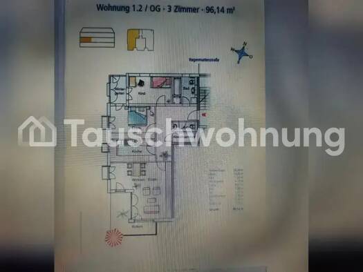 Wohnung zur Miete Tauschwohnung 1.200 € 3,5 Zimmer 96 m² 1. Geschoss Kappel Freiburg im Breisgau 79117