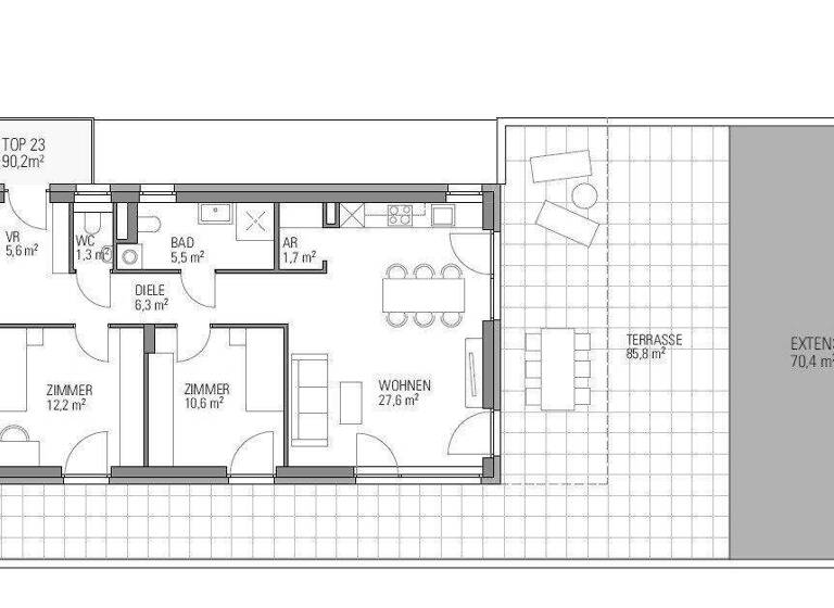 Penthouse zum Kauf - Erstbezug 539.000 € 4 Zimmer 90 m² 4. Geschoss Zirbenweg Kalsdorf bei Graz 8401