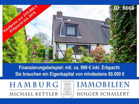 Doppelhaushälfte zum Kauf 219.000 € 4 Zimmer 103 m² 347 m² Grundstück Henstedt-Ulzburg 24558