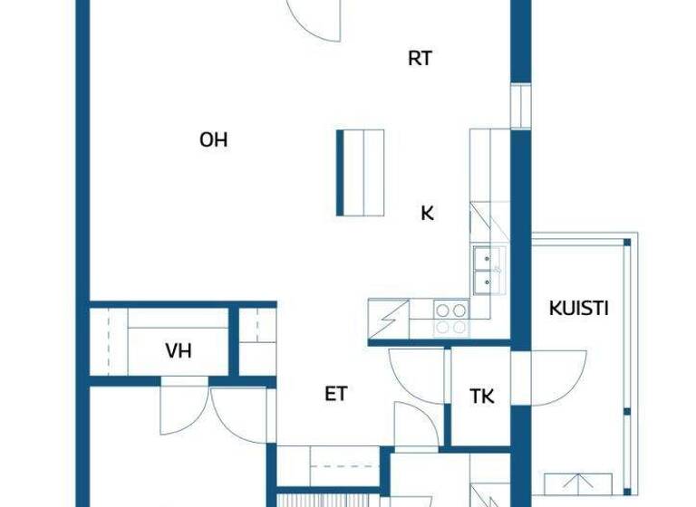 Reihenmittelhaus zum Kauf 65.000 € 2 Zimmer 59 m² 4.115 m² Grundstück Veistämönkuja 7 Oulu 90850