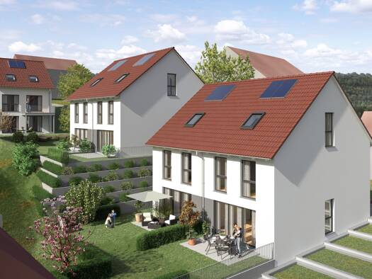 Doppelhaushälfte zum Kauf provisionsfrei 657.600 € 6 Zimmer 133 m² 246 m² Grundstück Weiler zum Stein Leutenbach 71397