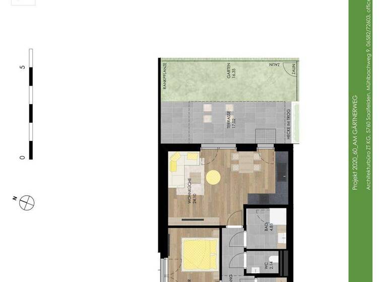 Wohnung zum Kauf - Erstbezug provisionsfrei 320.200 € 2 Zimmer 52,1 m² EG Gärtnerweg 6 Schörfling am Attersee 4861