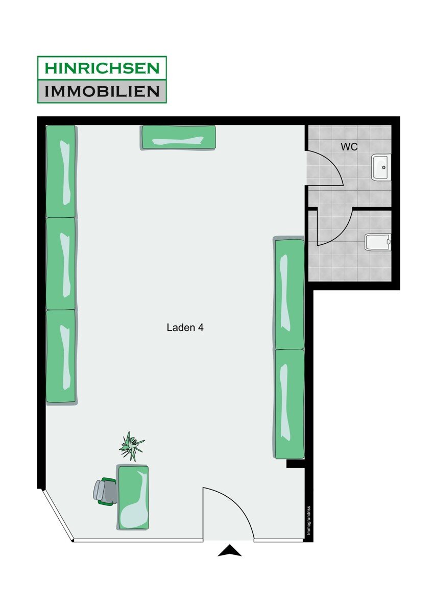 Bürofläche zum Kauf 58.000 € 1 Zimmer 38 m²<br/>Bürofläche Bad Segeberg 23795