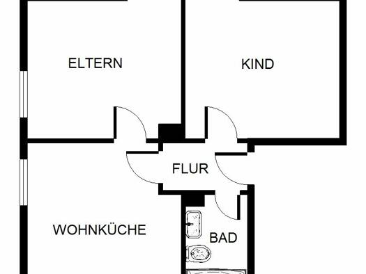 Wohnung zur Miete 429 € 3 Zimmer 53,9 m² 2. Geschoss frei ab 15.11.2026 Ebertstraße 57 Mitte Bergkamen 59192