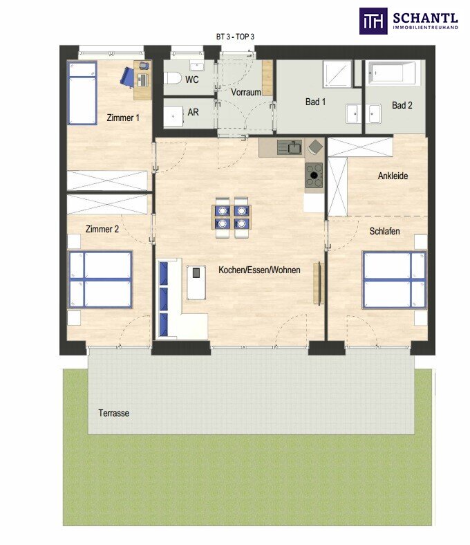 Wohnung zum Kauf 415.056 € 4 Zimmer 91,7 m²<br/>Wohnfläche EG<br/>Geschoss ab sofort<br/>Verfügbarkeit Morregasse Kalsdorf bei Graz 8401