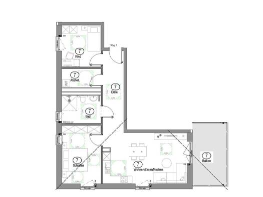 Wohnung zur Miete 880 € 3 Zimmer 82,3 m² Ruhmannsfelden Ruhmannsfelden 94239