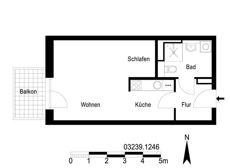 Studio zur Miete 494 € 1 Zimmer 39,9 m² 5. Geschoss frei ab sofort Gadebuscher Straße 25A Kaulsdorf Berlin 12619