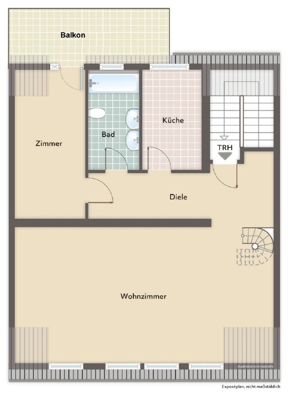 Maisonette zum Kauf 399.000 € 3 Zimmer 80 m²<br/>Wohnfläche 4.<br/>Geschoss Derendorf Düsseldorf 40476