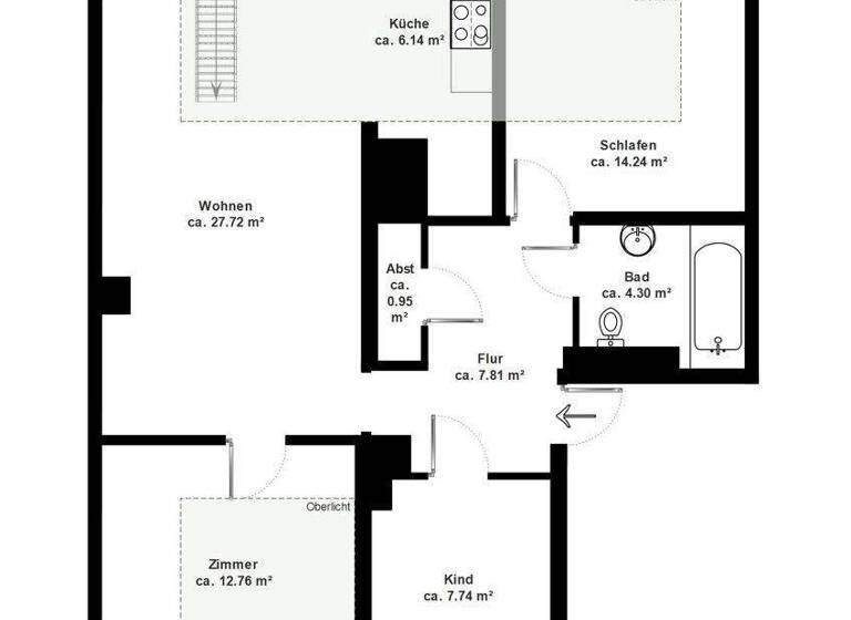 Wohnung zum Kauf 749.000 € 3,5 Zimmer 99 m² 3. Geschoss Eilbek Hamburg 22089