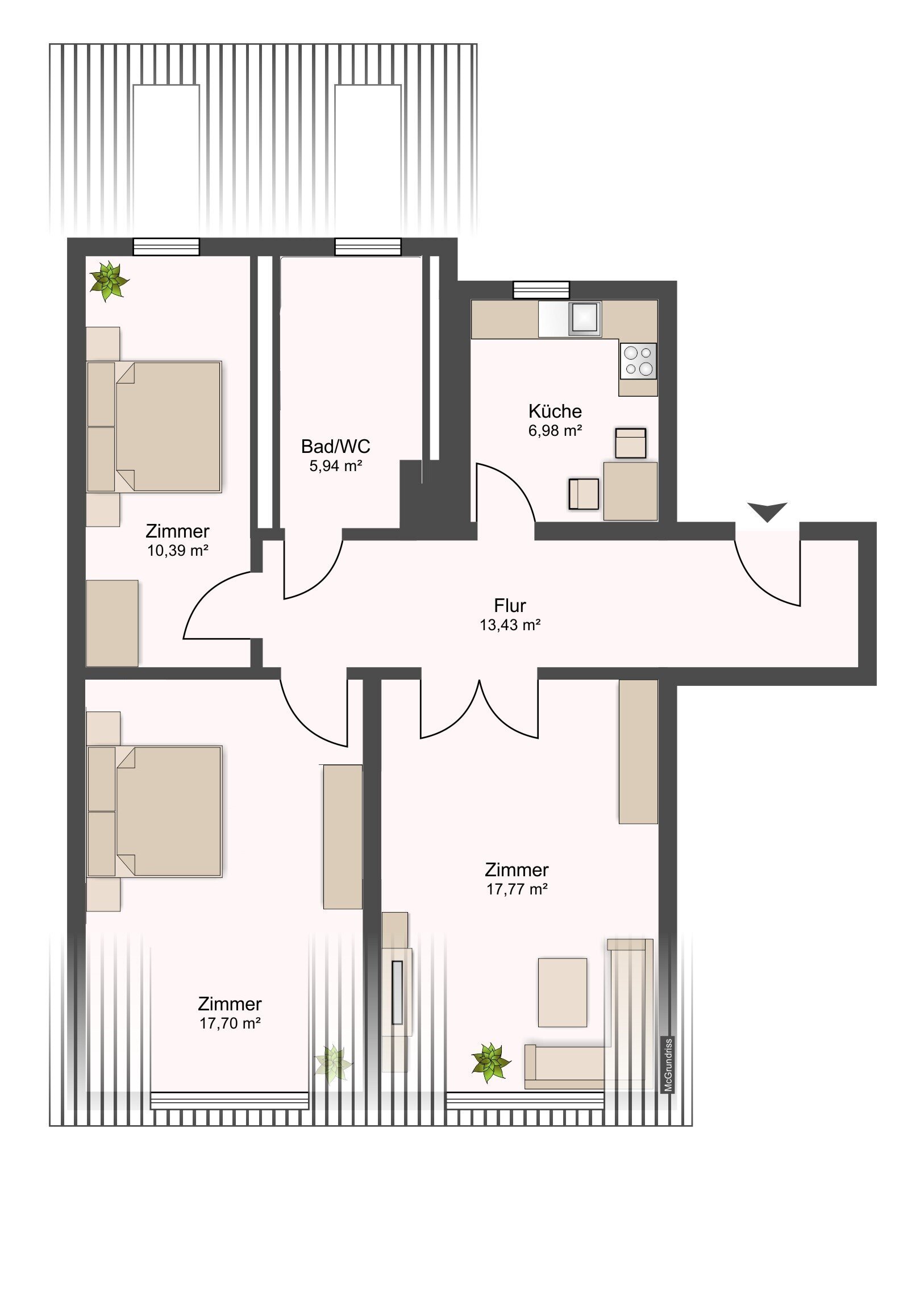 Immobilie zum Kauf als Kapitalanlage geeignet 199.000 € 3 Zimmer 72 m²<br/>Fläche Gohlis - Mitte Leipzig 04157