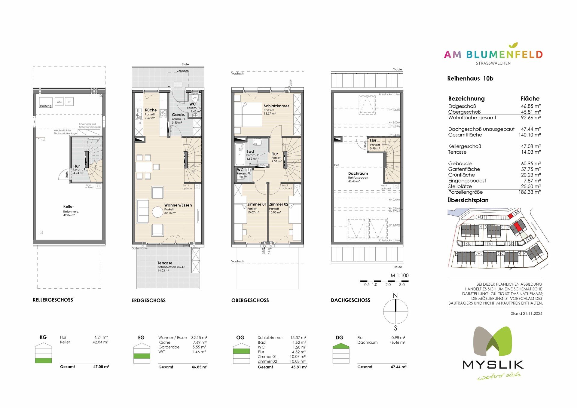 Reihenmittelhaus zum Kauf provisionsfrei 554.840 € 4 Zimmer Straßwalchen 5204