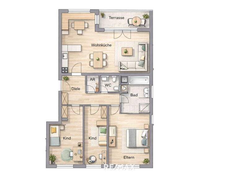 Wohnung zum Kauf 335.000 € 4 Zimmer 89,6 m² 2. Geschoss Pfunds 6542
