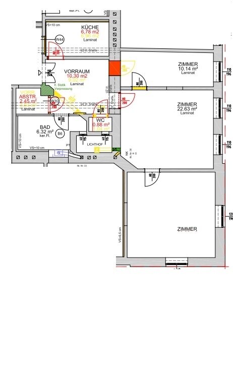 Bürofläche zur Miete 6 € 3 Zimmer 83,5 m²<br/>Bürofläche Wien 1150