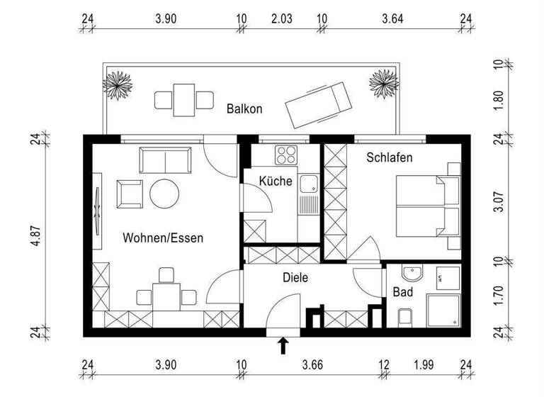 Wohnung zum Kauf als Kapitalanlage geeignet 291.146 € 2 Zimmer 52,4 m² Galgenhof Nürnberg 90461