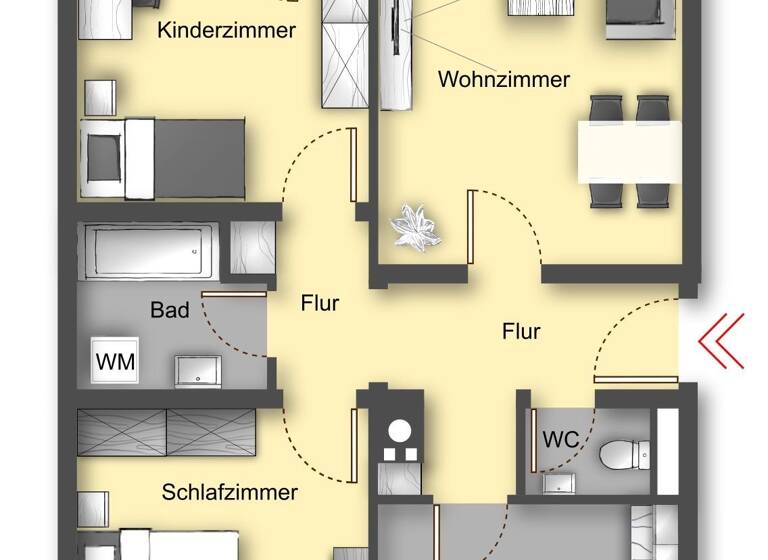 Wohnung zum Kauf als Kapitalanlage geeignet 259.000 € 3 Zimmer 72 m²<br/>Wohnfläche Hans-Thoma-Str. 13 Steinen Steinen 79585