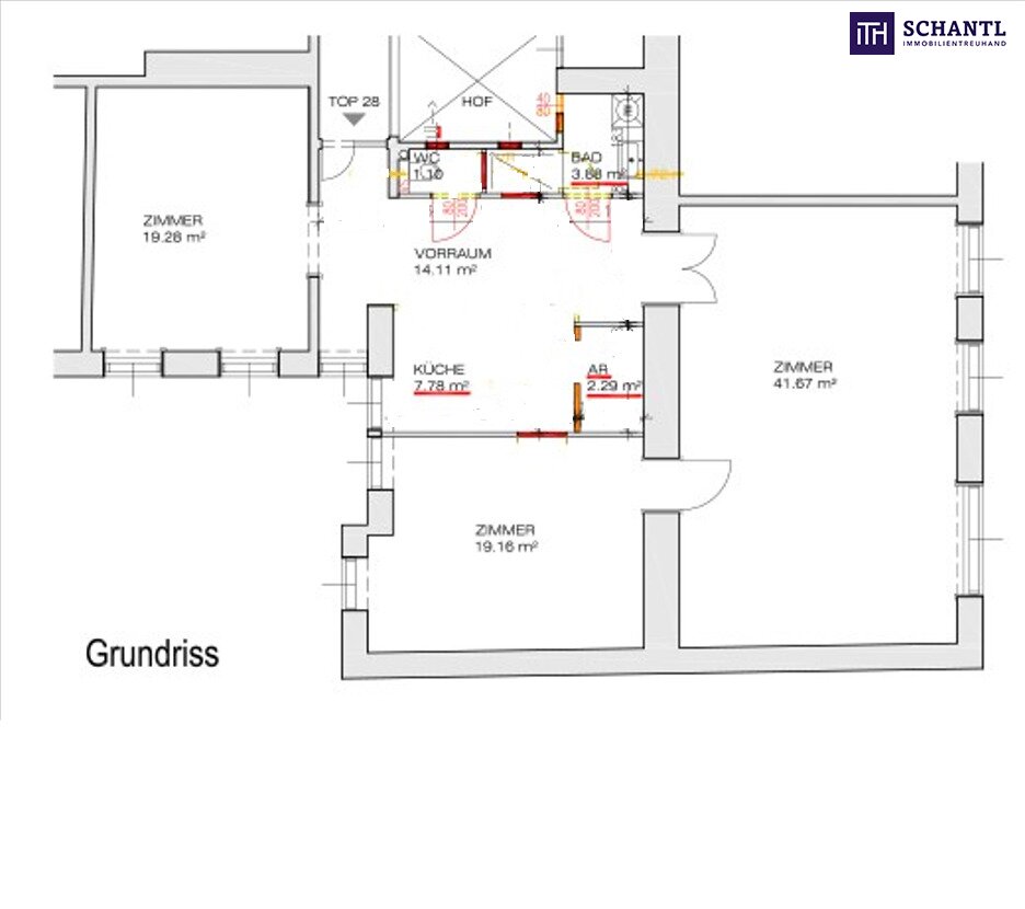 Wohnung zum Kauf provisionsfrei 798.000 € 3 Zimmer 108,4 m²<br/>Wohnfläche 4.<br/>Geschoss Gussenbauergasse Wien 1090