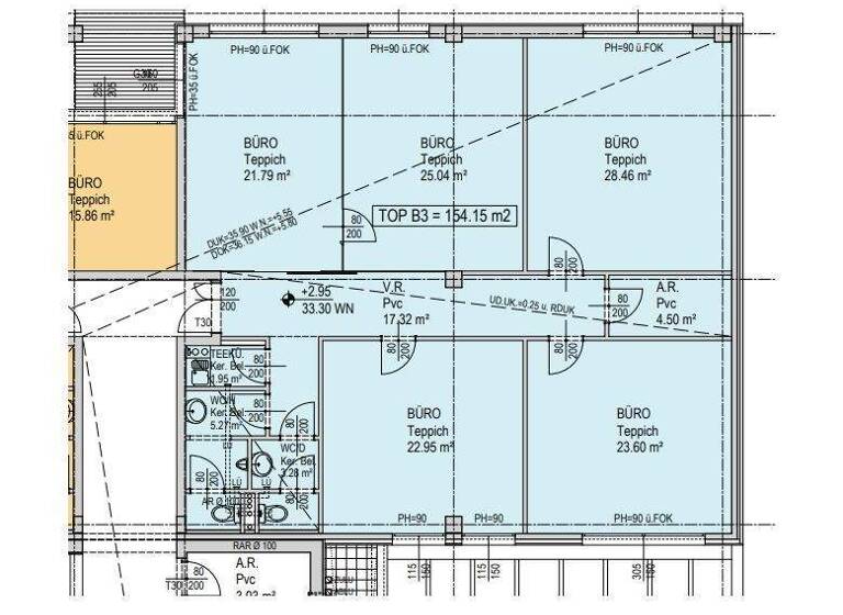 Bürofläche zur Miete 10,50 € 137,8 m² Bürofläche Wien 1230