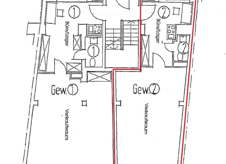 Ladenfläche zur Miete provisionsfrei 560 € 2 Zimmer 51 m² Verkaufsfläche Innere Schneeberger Str. 14 Innenstadt Zwickau 08056