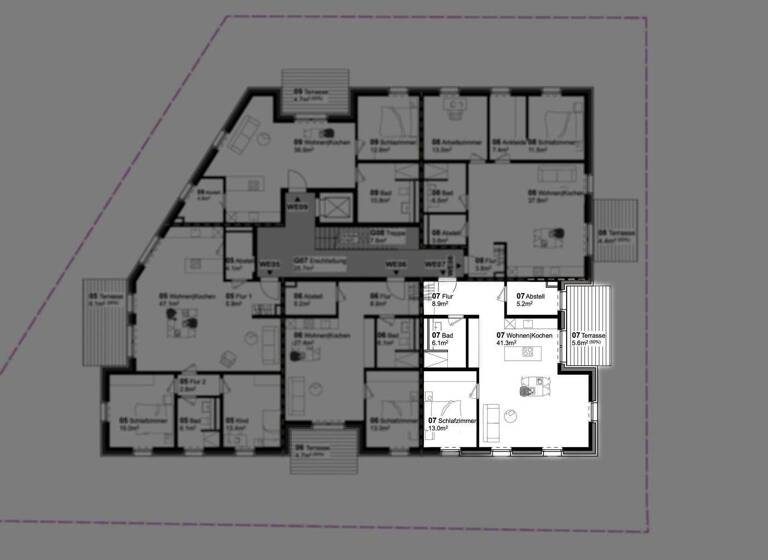 Wohnung zur Miete 950 € 2 Zimmer 79,4 m² 1. Geschoss frei ab 01.05.2026 Otterbreite 14 Bramsche 49565