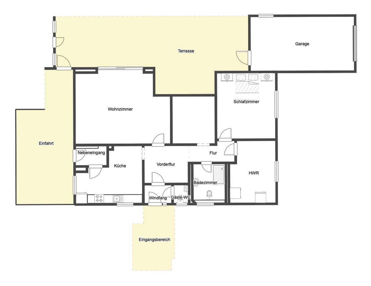 Bungalow zum Kauf 169.000 € 3 Zimmer 101 m²<br/>Wohnfläche 626 m²<br/>Grundstück Ten-Doornkaat-Straße 1 Groß-Midlum Hinte 26759