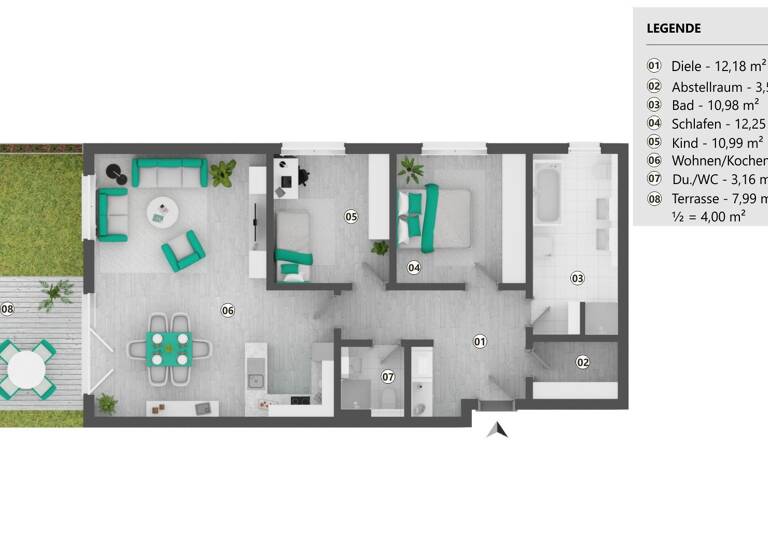 Studio zum Kauf provisionsfrei 369.816 € 3 Zimmer 97,3 m²<br/>Wohnfläche EG<br/>Geschoss Tanzfleck Tanzfleck / Freiung 92271