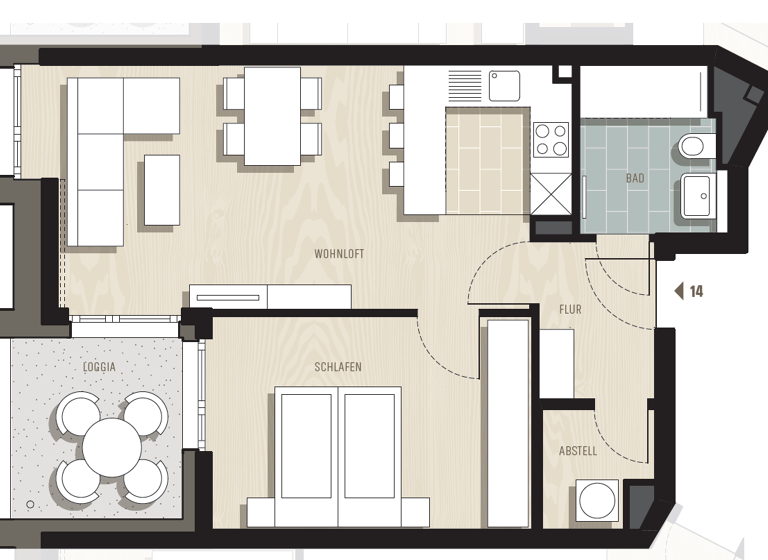 Wohnung zum Kauf - Erstbezug provisionsfrei 257.600 € 2 Zimmer 53,2 m² 3. Geschoss Cotta Dresden 01157