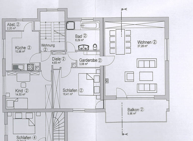 Wohnung zur Miete 1.500 € 3 Zimmer 103,5 m² Geschoss 1/3 frei ab sofort Stadtbergen 86391