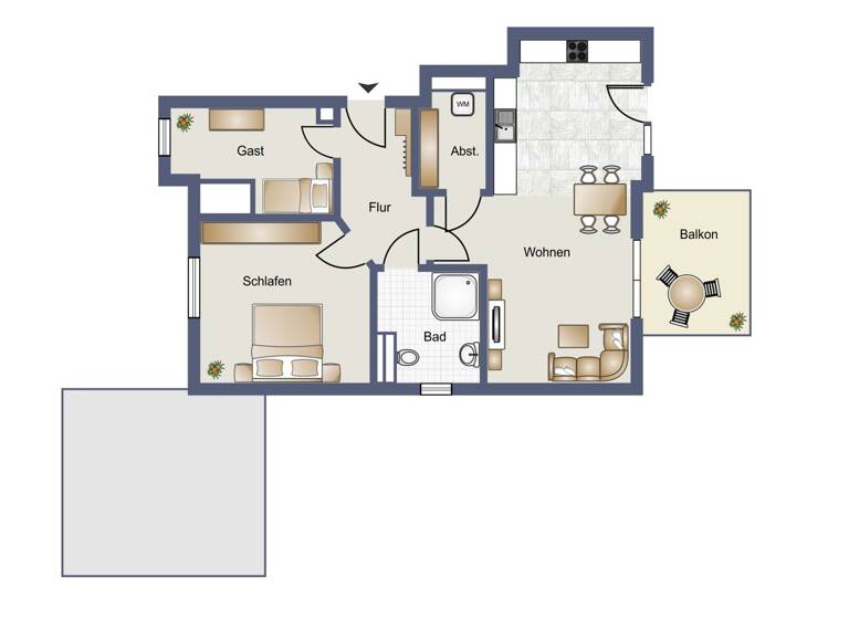 Wohnung zum Kauf 339.000 € 3 Zimmer 76 m²<br/>Wohnfläche Haxtum Aurich 26605